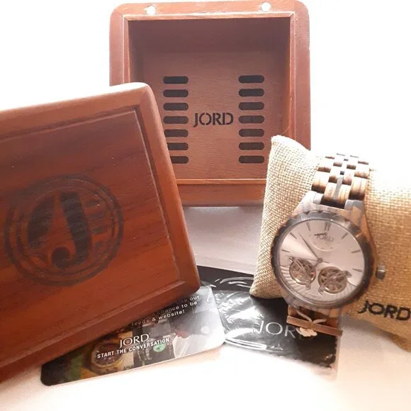 New With Tags Authentic Jord Men's Meridian Series Watch Self-Winding Automatic - Picture 3 of 16